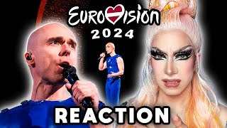 Dons  Hollow LIVE  Latvia 🇱🇻  Reacting to Eurovision 2024 [upl. by Hesky]