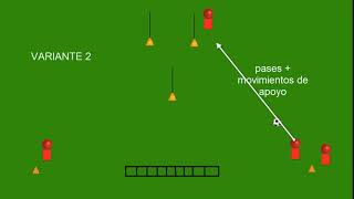 ejercicio perfecto técnica de pase paredes y coordinación para fútbol base [upl. by Obla]