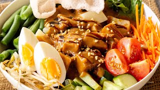 Gado Gado – Indonesian Salad with EASY Peanut Sauce [upl. by Aras]