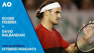 Roger Federer v David Nalbandian Extended Highlights  Australian Open 2004 Quarterfinal [upl. by Malvino]