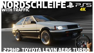 279BHP Toyota Levin AE86 4AGE Turbo  SUNDAY DRIVE at Nordschleife  PS5  GT7  Steering Wheel 4K🔥 [upl. by Dann]