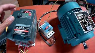 EBAY Toshiba VFD VFS15 Variablefrequency drive 3 Phase Electric Motor TEST [upl. by Beka]