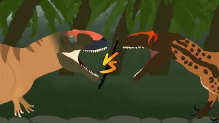 Saurophaganax Vs Mapusaurus  Animation Battle  S3 Ep1  2023 [upl. by Froh]