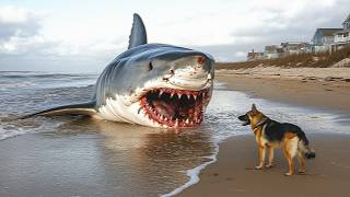 Dog Finds a Great White Shark Washed Up in Australia Then Does This [upl. by Attaynek]