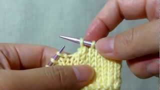 How to knit S2togK1Psso Slip 2 Together K1 Pass slipped stitches over  Center Double Decrease [upl. by Anikas]