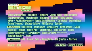 Heineken Balaton Sound  Lineup 2024 [upl. by Esiuqcaj]