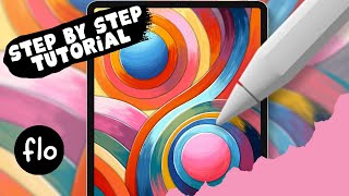 PROCREATE Easy Art for Beginners  Creating Abstract Art on your iPad [upl. by Llemrej]