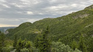 Summer Drone view on norwegian mountain Lifjell [upl. by Ahusoj]