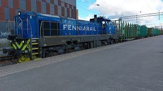 Fenniarailin tavarajuna Kouvola lajittelu – Aittaluoto 2992024 [upl. by Jaqitsch]