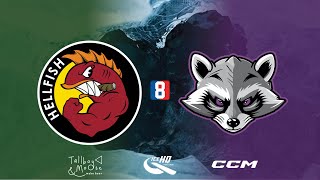 Hellfish vs Trash Pandas  Div 8  11th August  IceHQ Beer League ice hockey [upl. by Tami]