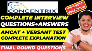 Concentrix Interview Questions amp Answers 2023  Concentrix Amcat  Versant Test Complete details [upl. by Farley]