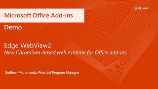 Edge WebView2  New web runtime for Office Addins [upl. by Airtal]