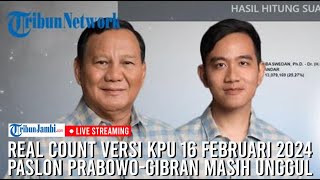 🔴Hasil Real Count Versi KPU 16 Februari 2024 Paslon PrabowoGibran Masih Unggul [upl. by Eelaras]