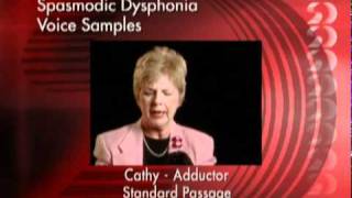 Spasmodic Dysphonia Voice Samples [upl. by Ahsinnor740]