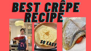 EASIEST CREPE RECIPE EVER  THE BEST RECIPE [upl. by Pool]