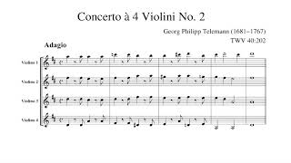 Telemann Concerto for 4 No 2 TWV 40202 Mvt 1 [upl. by Noiramaj]