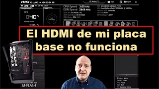 Cómo activar el HDMI de la placa base de un PC [upl. by Annovoj]