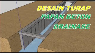 Desain Turap Papan Beton untuk Saluran Drainase [upl. by Htiekal]