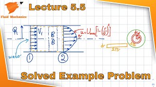 Fluid Mechanics 55  Solved Example Problem for Conservation of Mass  Parabolic Velocity Profile [upl. by O'Dell416]