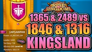 Kingsland Opens 1365 amp 2489 vs 1846 amp 1316 also holy knights treasure in Rise of Kingdoms [upl. by Lachance532]