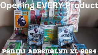 PANINI PREMIER LEAGUE ADRENALYN XL 2024 FULL BOX RIP OPENING EVERY PRODUCT FOR THE SET panini [upl. by Newberry431]