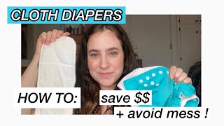 How to CLOTH DIAPER easy inexpensive mess free Cloth diapering 101 [upl. by Dnalyaw408]