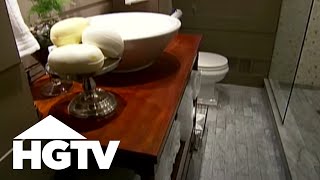 How to Make a Small Bathroom Look Bigger  HGTV [upl. by Ssitnerp481]