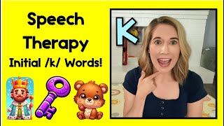 Speech Therapy for Kids  K Words Initial Position Articulation [upl. by Lanevuj]