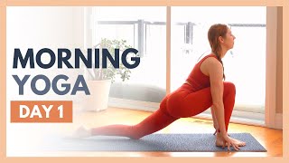 DAY 1 CHOOSE  10 min Morning Yoga Stretch  Flexible Body Yoga Challenge [upl. by Thagard]