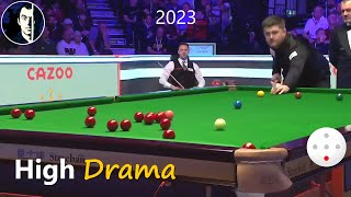 High Drama Final Frames  Judd Trump vs Ryan Day  2023 Masters R1 [upl. by Heall]