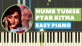 HAME TUMSE PYAR KITNA  best piyano tutorial [upl. by Ahsital638]