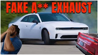 Dodge debuts FINAL VERSION of New CHARGER EV w UPDATED Exhaust Sound doing DONUTS [upl. by Vin]