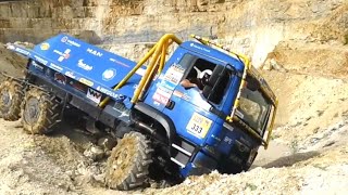 Truck trials Euro 6x6 Truck Break Through Extreme terrain [upl. by Coffin63]