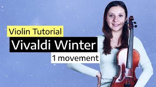 Vivaldi Winter 1 Movement Violin Tutorial [upl. by Fish37]