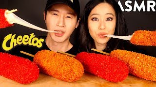 ASMR HOT CHEETOS MOZZARELLA CORN DOGS with STEPHANIE SOO [upl. by Persas]