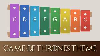 How to play Game of Thrones Theme Song on a Xylophone Easy Songs Tutorial [upl. by Fein]