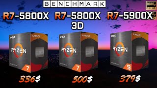 Ryzen 5800X vs 5800X3D vs 5900X  Benchmark  Test in 7 Games [upl. by Oderfigis407]