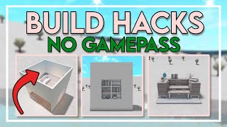 10 NO GAMEPASS Building Hacks in Bloxburg Roblox [upl. by Leemaj]