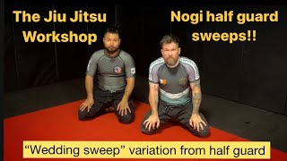 BJJ Nogi Half Guard Sweeps For Beginners  “Wedding Sweep” [upl. by Nniw]