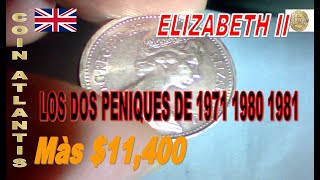 Los dos peniques ELIZABETH II de 197119801981 MàS 11400 [upl. by Nahgeam]