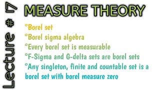 Borel setBorelSigma AlgebraEvery borel set is measurable [upl. by Fadden]