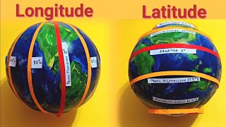 Latitude Longitude model for school project  How to make 3D Model of Longitude And Latitude [upl. by Yevre]