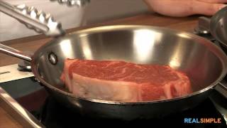 Real Simple Cooking Solutions How to Sear Meat Properly Video [upl. by Eseerehc]