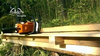 Пилорама из бензопилы двух досок и саморезов Homemade Chainsaw Milling [upl. by Oliviero]