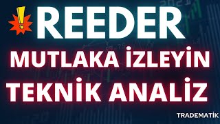 REEDER Teknoloji DÜŞÜŞ DEVAM EDER Mİ – REEDER Teknik Analiz  REDER hisse  REEDER Yükseliş reedr [upl. by Nadeen]