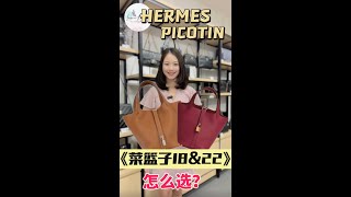 Hermes Picotin 18 or 22  怎么选爱马仕菜篮子18或22？ [upl. by Aisak72]