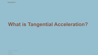 What is Tangential Acceleration [upl. by Eidda]