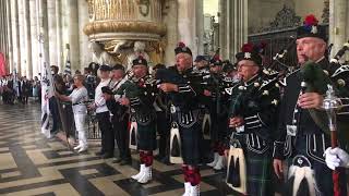 Amazing Grace United Pipers for Peace Amiens Cathedral [upl. by Inej]