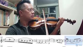 ABRSM Violin Grade 6 B1 Orientale No9 from Kaleidoscope Op50 CCUI practice with score [upl. by Pinebrook]