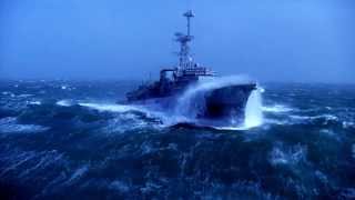 Warship vs Big Waves1 [upl. by Ehcar270]